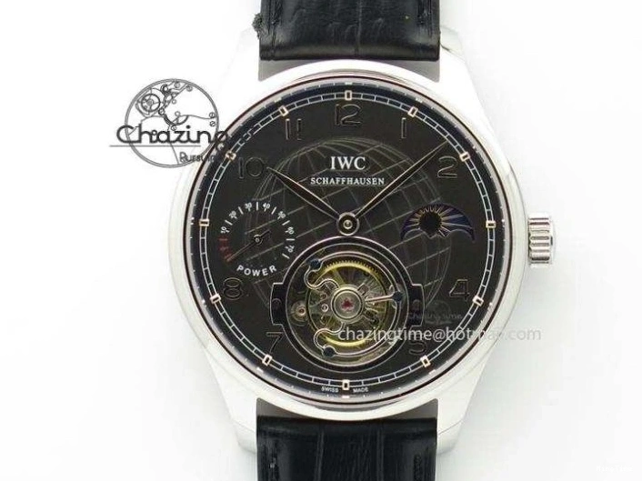 MIROTIME 0505 Portuguese Real PR Real Annual Calendar IW503502 ZF 1:1 Best Edition Black Dial Steel Markers on Black Leather Strap A StreetReady 7134